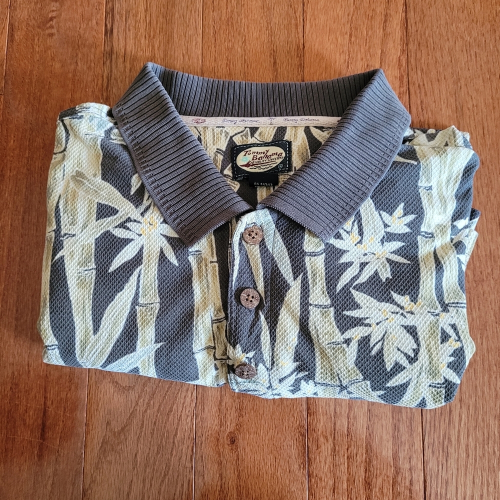 Tommy Bahama vintage bamboo shirt mens XXL 100% cotton